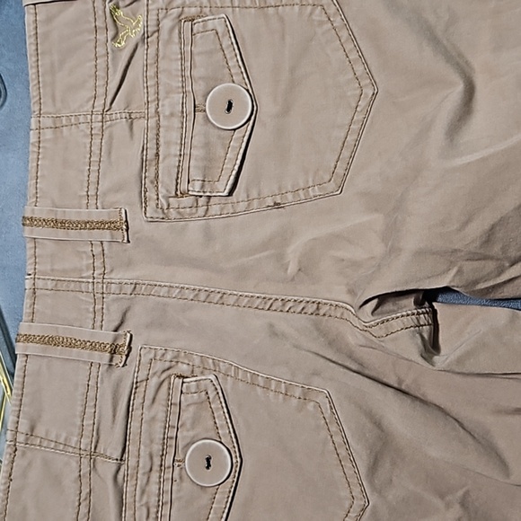 American Eagle Kick Boot Super Stretch Khaki Pants Size 0 - Picture 9 of 13